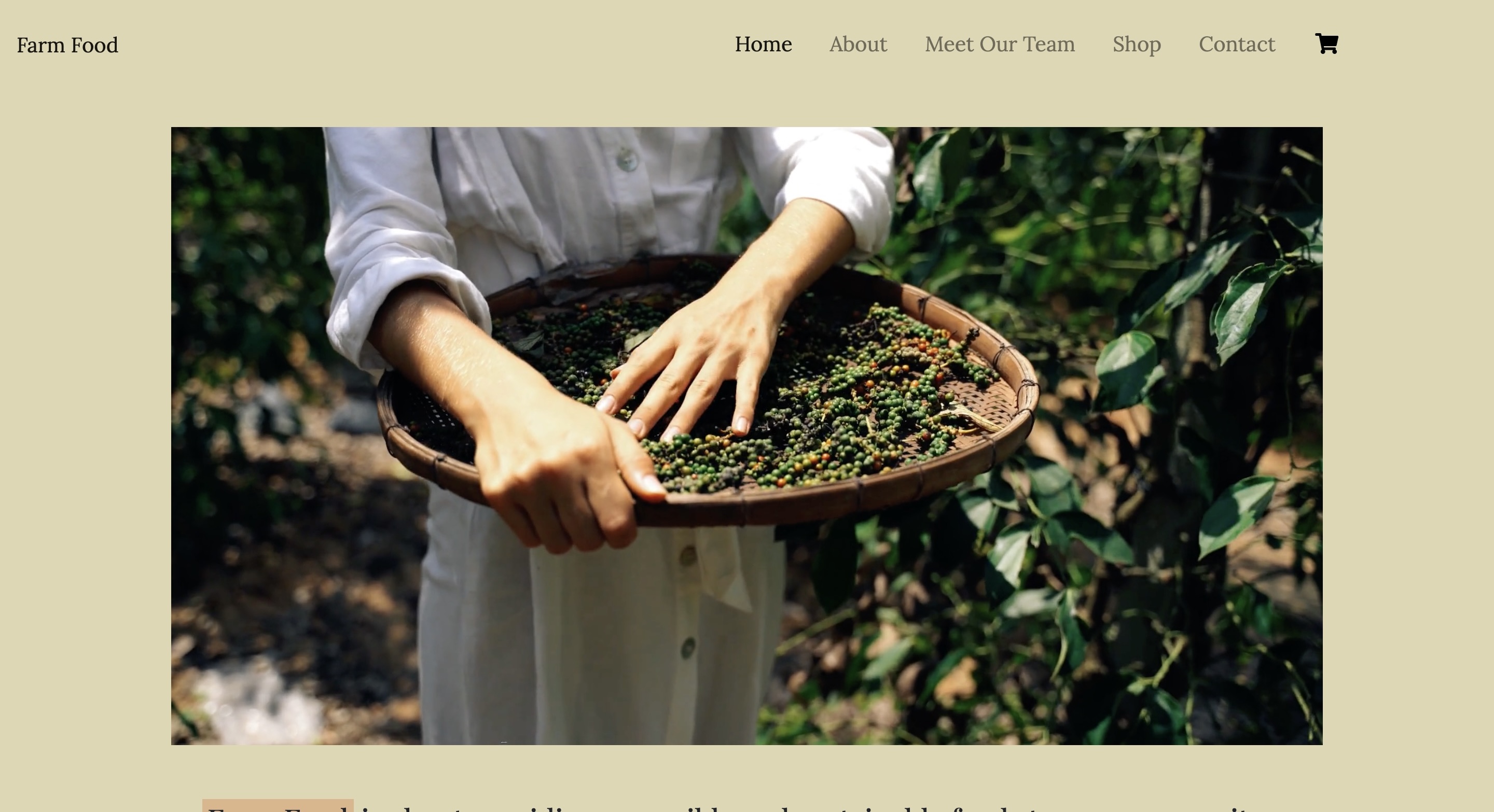 Farm Food Website Image 1